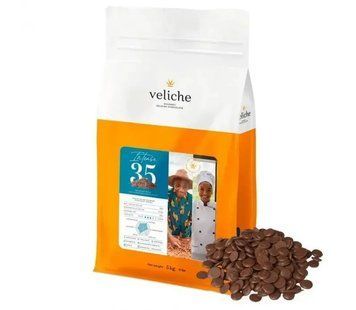 Бельгійський натуральний молочний шоколад 35 % Veliche 200 грамів 1000004739 фото